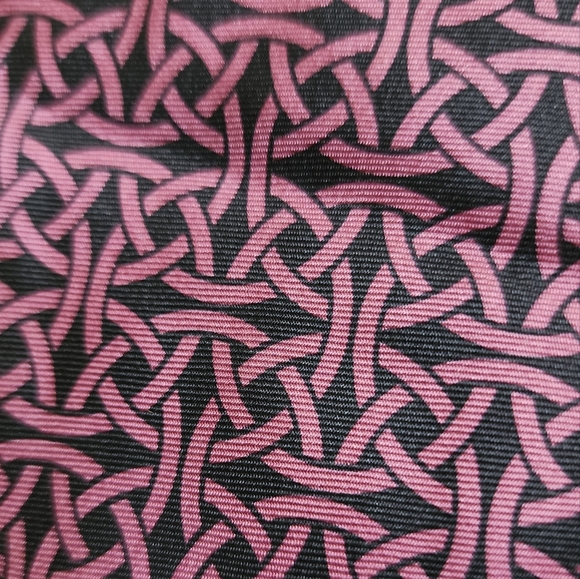 FENDI Black Purple Printed Pure Silk Man's Tie - Picture 2 of 6